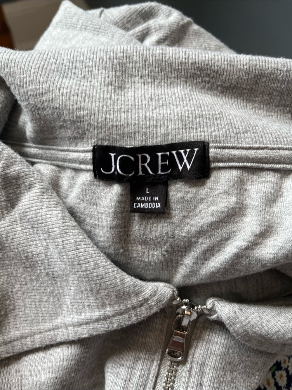 JCrew Fine Rib 3/4 zip - Picture 3 of 5